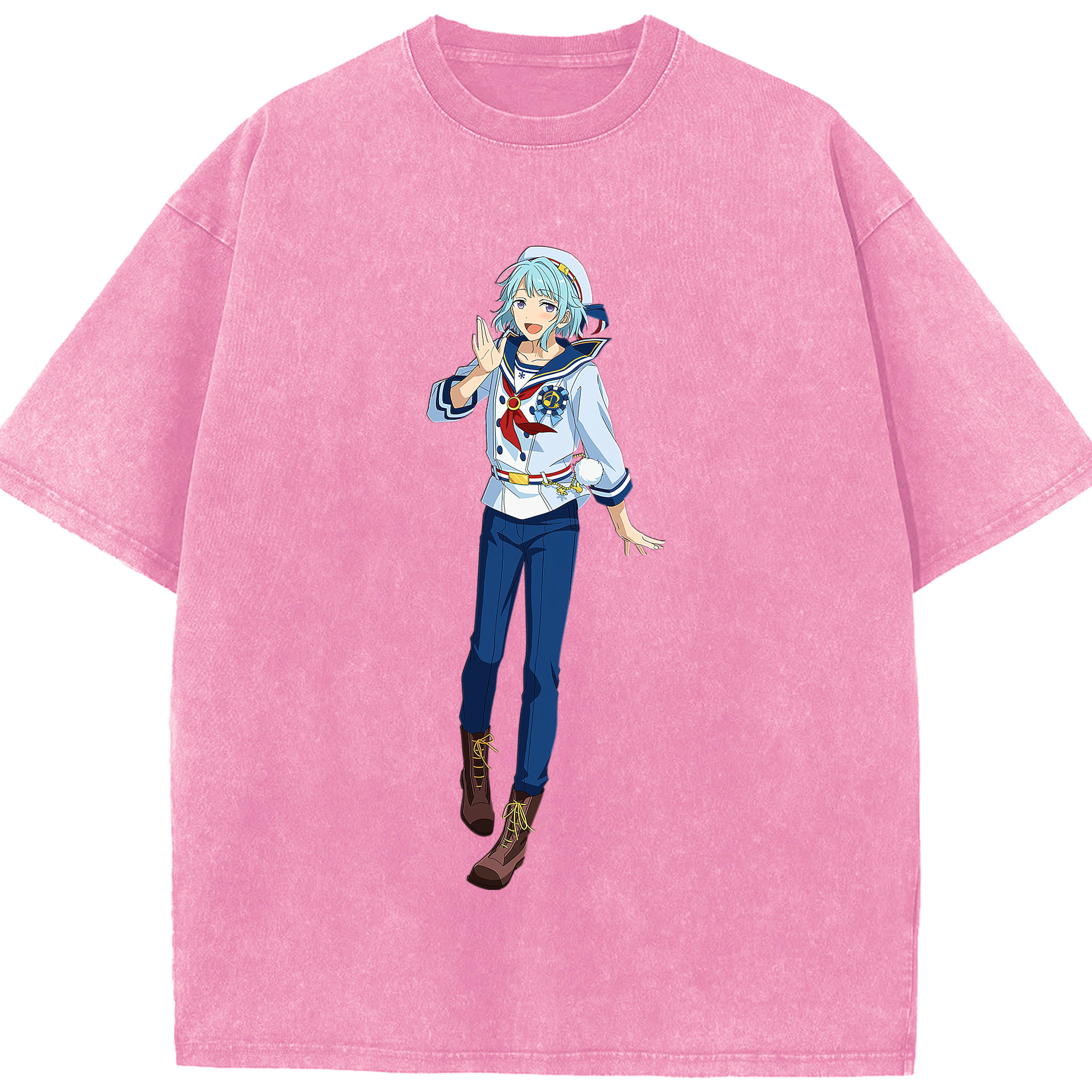（画像用） あんさんぶるスターズ! Ensemble Stars 綿100% ヴィンテージ風 半袖Tシャツ（フロントプリント）